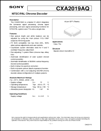 datasheet for CXA2019AQ by Sony Semiconductor