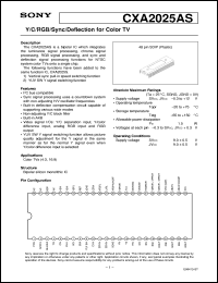 datasheet for CXA2025AS by Sony Semiconductor