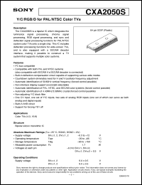 datasheet for CXA2050S by Sony Semiconductor