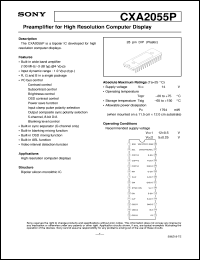 datasheet for CXA2055P by Sony Semiconductor