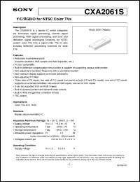 datasheet for CXA2061S by Sony Semiconductor