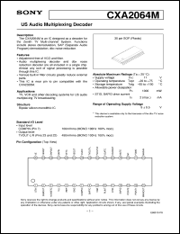 datasheet for CXA2064M by Sony Semiconductor