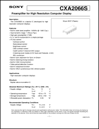 datasheet for CXA2066S by Sony Semiconductor