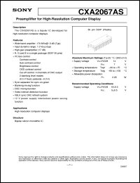 datasheet for CXA2067AS by Sony Semiconductor