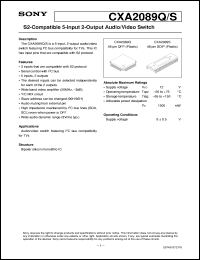 datasheet for CXA2089S by Sony Semiconductor