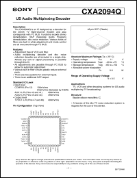 datasheet for CXA2094Q by Sony Semiconductor