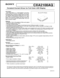 datasheet for CXA2108AQ by Sony Semiconductor