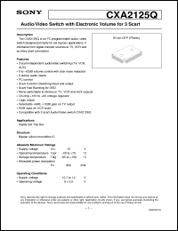 datasheet for CXA2125Q by Sony Semiconductor