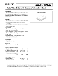 datasheet for CXA2126Q by Sony Semiconductor