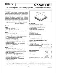 datasheet for CXA2161R by Sony Semiconductor
