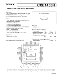 datasheet for CXB1455R by Sony Semiconductor
