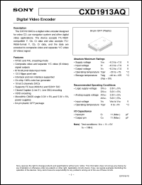 datasheet for CXD1913AQ by Sony Semiconductor
