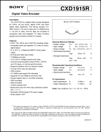 datasheet for CXD1915R by Sony Semiconductor