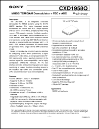 datasheet for CXD1958Q by Sony Semiconductor