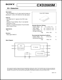 datasheet for CXD2085M by Sony Semiconductor
