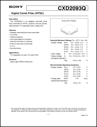 datasheet for CXD2093Q by Sony Semiconductor