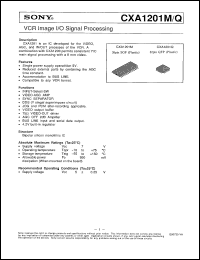 datasheet for CXA1201M by Sony Semiconductor