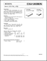 datasheet for CXA1203M by Sony Semiconductor