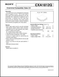 datasheet for CXA1812Q by Sony Semiconductor