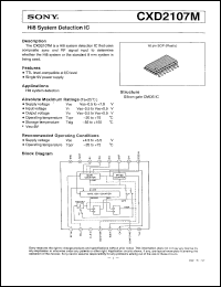 datasheet for CXD2107M by Sony Semiconductor