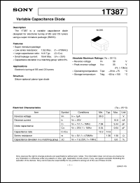 datasheet for 1T387 by Sony Semiconductor