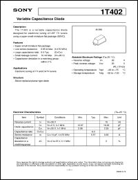 datasheet for 1T402 by Sony Semiconductor
