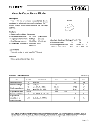 datasheet for 1T406 by Sony Semiconductor