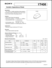 datasheet for 1T408 by Sony Semiconductor