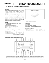 datasheet for CXA1665AM by Sony Semiconductor