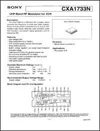 datasheet for CXA1733N by Sony Semiconductor