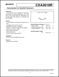 datasheet for CXA3018R by Sony Semiconductor