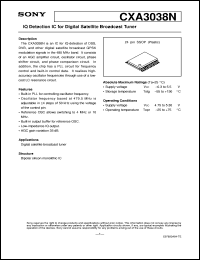 datasheet for CXA3038N by Sony Semiconductor