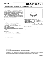 datasheet for CXA3108AQ by Sony Semiconductor