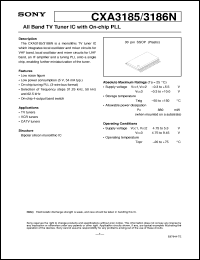 datasheet for CXA3186N by Sony Semiconductor
