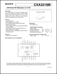 datasheet for CXA3219M by Sony Semiconductor
