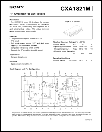 datasheet for CXA1821M by Sony Semiconductor