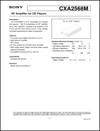 datasheet for CXA2568M by Sony Semiconductor