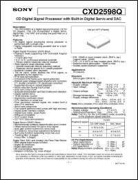 datasheet for CXD2598Q by Sony Semiconductor