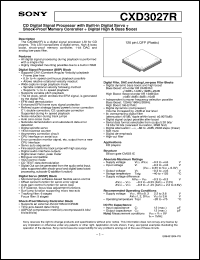 datasheet for CXD3027R by Sony Semiconductor