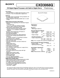 datasheet for CXD3068Q by Sony Semiconductor