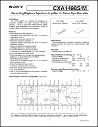 datasheet for CXA1498S by Sony Semiconductor
