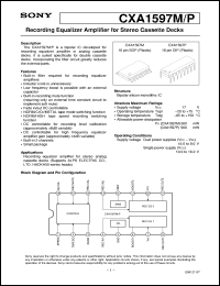 datasheet for CXA1597P by Sony Semiconductor