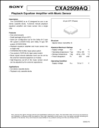 datasheet for CXA2509AQ by Sony Semiconductor