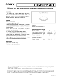 datasheet for CXA2511AQ by Sony Semiconductor