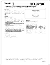 datasheet for CXA2559Q by Sony Semiconductor