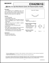 datasheet for CXA2561Q by Sony Semiconductor