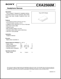 datasheet for CXA2566M by Sony Semiconductor