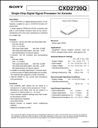 datasheet for CXD2720Q by Sony Semiconductor