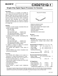 datasheet for CXD2721Q-1 by Sony Semiconductor
