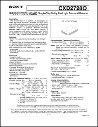 datasheet for CXD2728Q by Sony Semiconductor